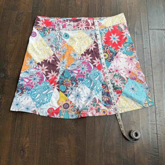 Rip Skirt Women Hawaii Patchwork Wrap Skirt Travel Summer Multicolor Size XL - Picture 8 of 9